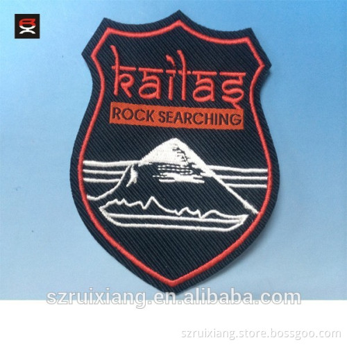 Embroidery logo&letters pellon backing woven patch